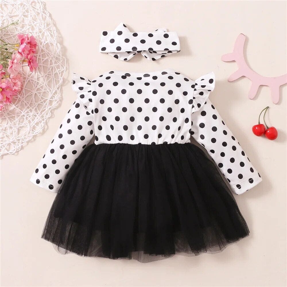 Polka Dot Princess Dress Set Girls Clothing Baby Boujee 