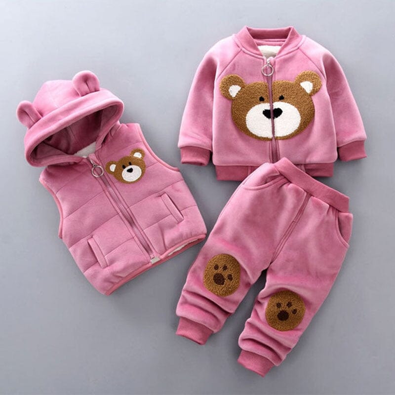 Little Bear Charmers Tracksuit Set Girls Clothing Baby Boujee Pink 6M 