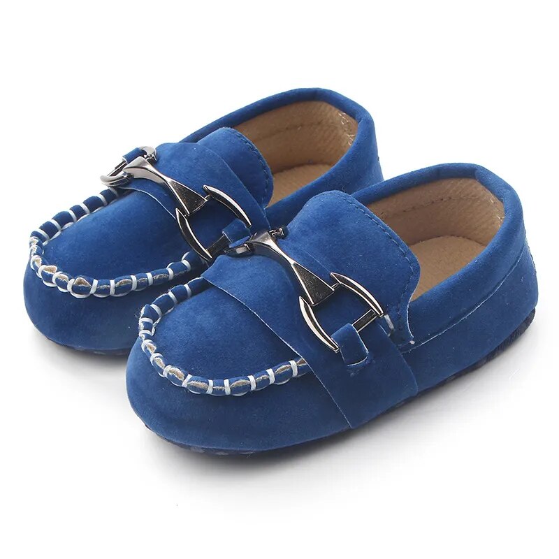 Tiny Gentleman Loafer's Shoes + Socks Baby Boujee Blue 6M 