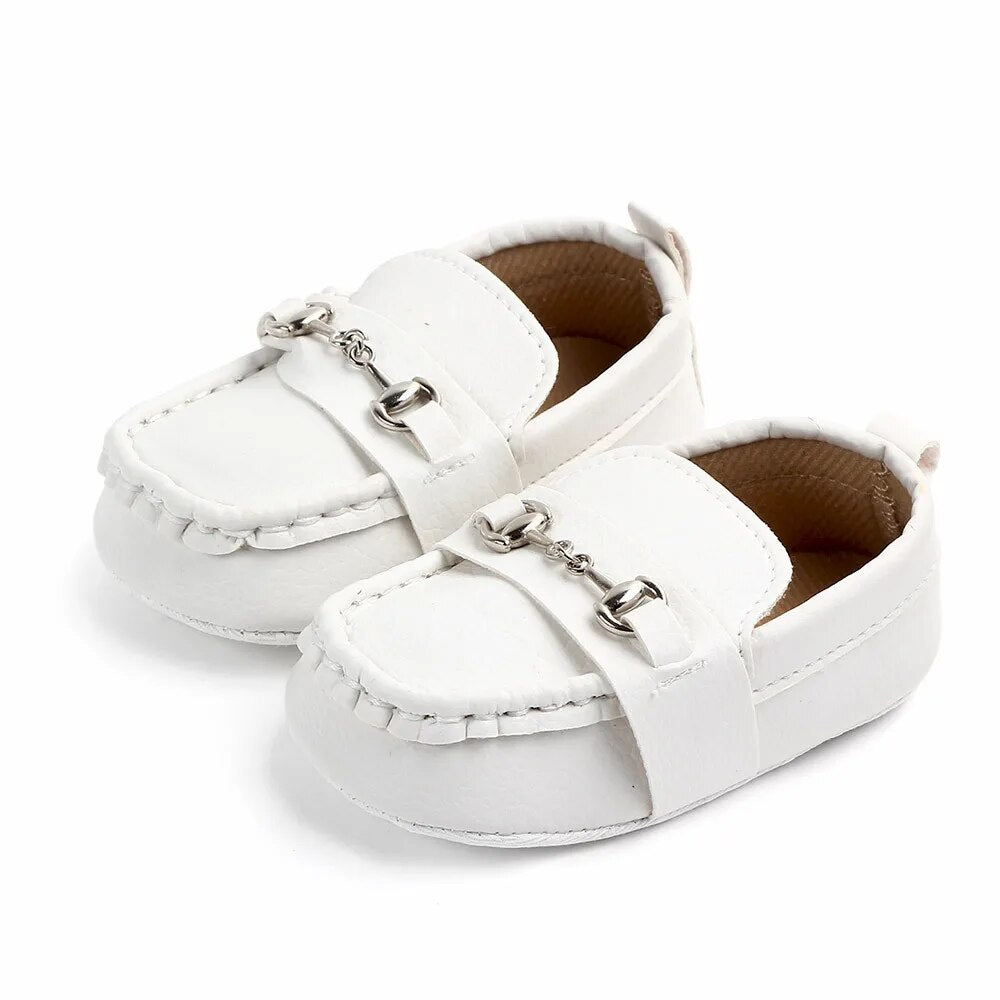 Baby's First Leather Walkers Shoes + Socks Baby Boujee White 6M 