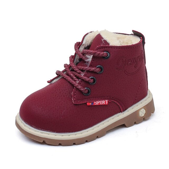 Suede Step Boots Shoes + Socks USAdrop Deep Red 4.7" (12cm) 