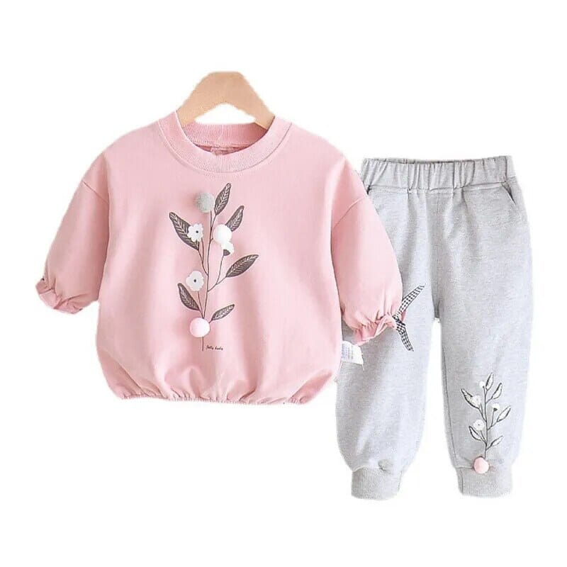 Tiny Trendsetters Set Girls Clothing Baby Boujee Leaf 12M 