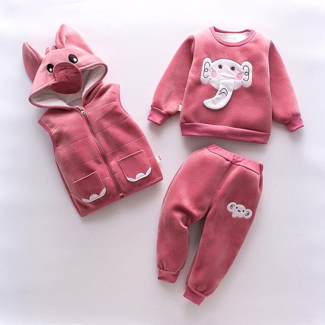 Little Elephant Charmers Tracksuit Set Girls Clothing Baby Boujee Pink 6M 