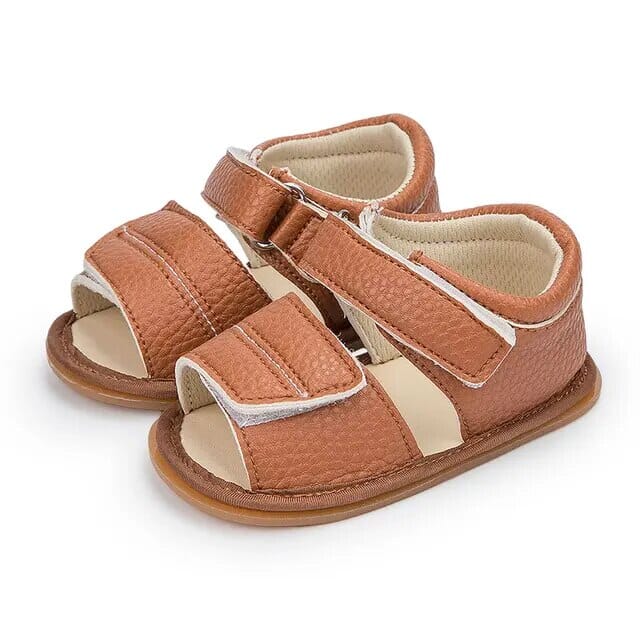 Sunny-Strap Baby Sandals Shoes + Socks Baby Boujee Tan 0-6M 