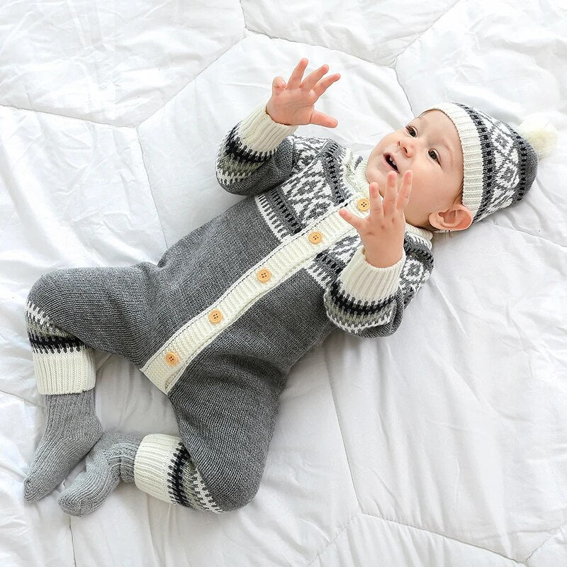 Cozy Winter Baby Romper Boys Clothing Baby Boujee 