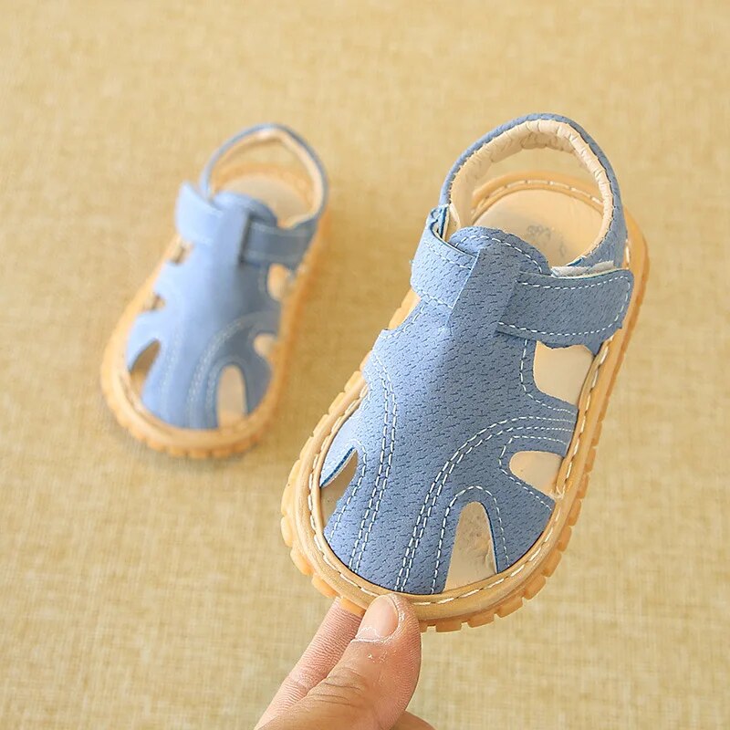 Summer Beach Baby Sandals Shoes + Socks Baby Boujee Blue 6M 