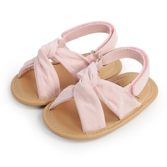 Tiny Toes Summer Sandals Shoes + Socks Baby Boujee Pink 0-6M 