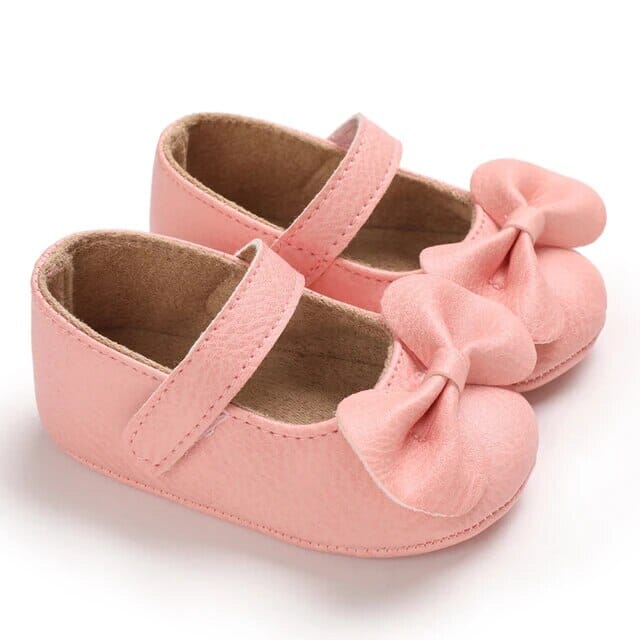 Bow Princess First Walkers Shoes + Socks Baby Boujee Pink 0-6M 