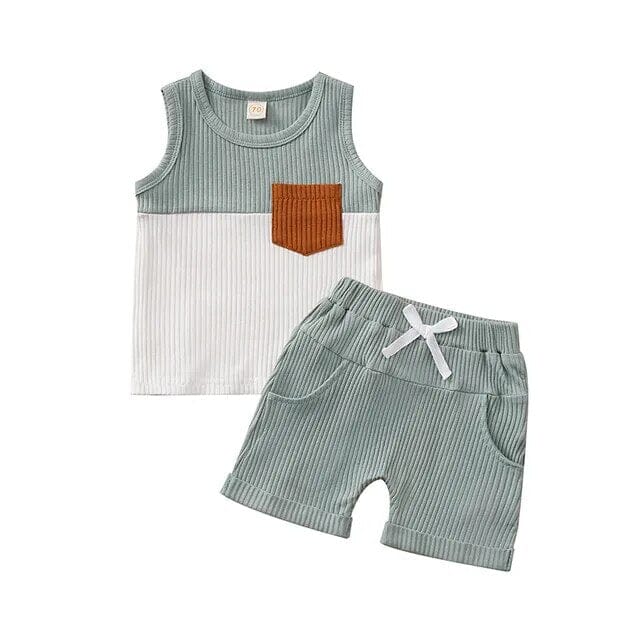 Baby Boys Summer Sleeveless Outfits Boys Clothing Baby Boujee Green 6M 