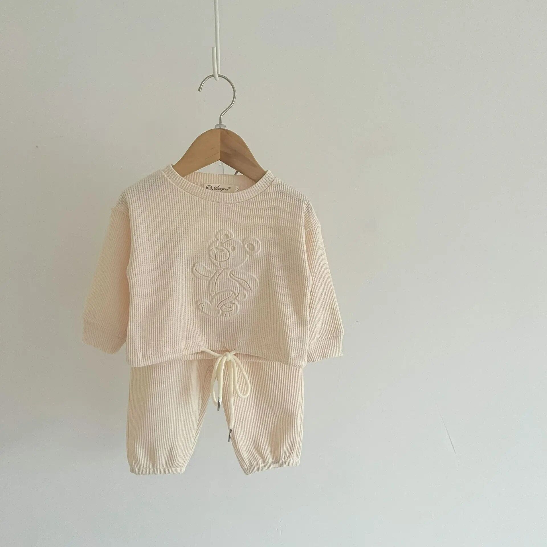 Cozy Cotton Waffle Set Unisex Clothing Baby Boujee Beige 6-9M 