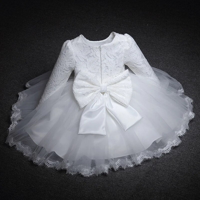 Baby Princess Ball Gown Girls Clothing Baby Boujee White 3M Long Sleeve