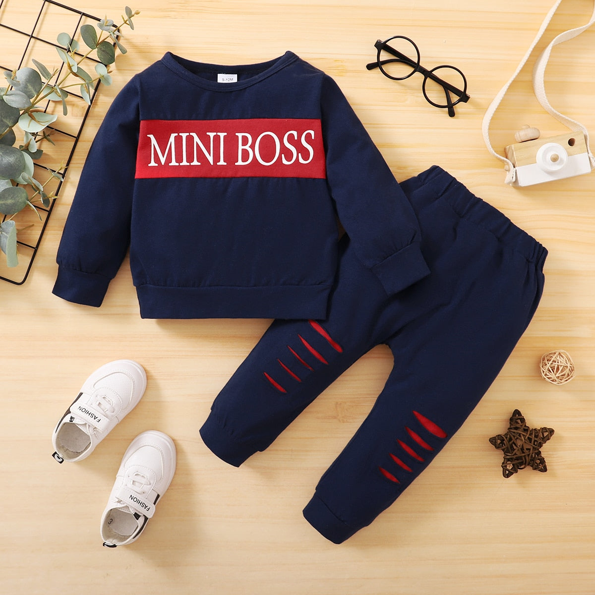 Mini Boss Pant Set Newborn + Infant Baby Boujee 