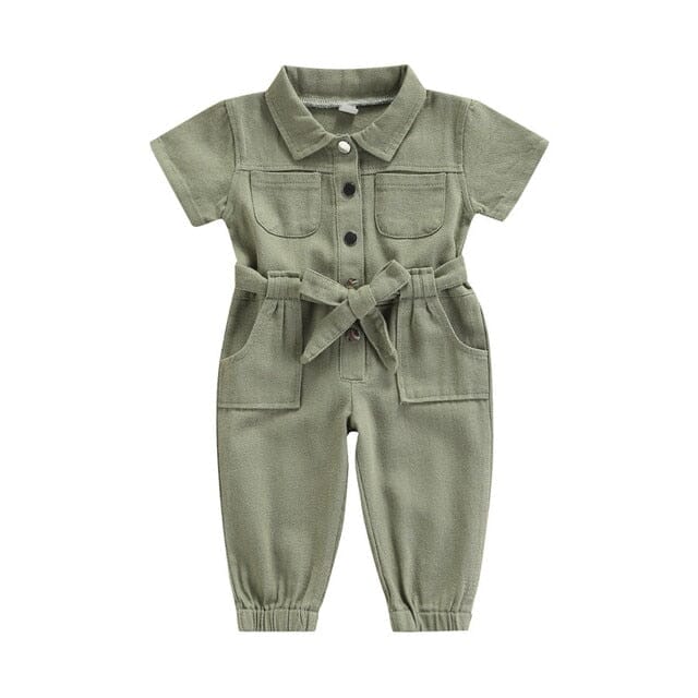 Little Ladybug Jumpsuit Girls Clothing USAdrop Khaki Green 18M 