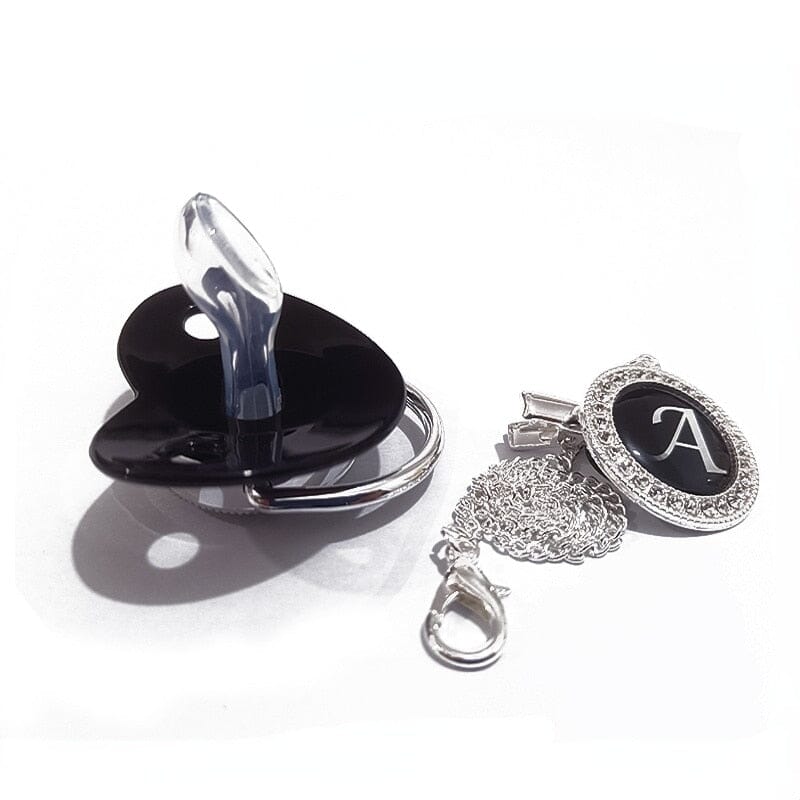 Luxe Baby Pacifier – Black & Silver Accessories + Essentials USAdrop 