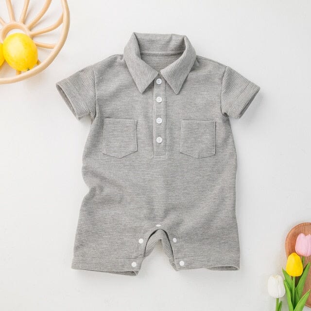 Cloud Romper Newborn + Infant Baby Boujee Grey 3M 