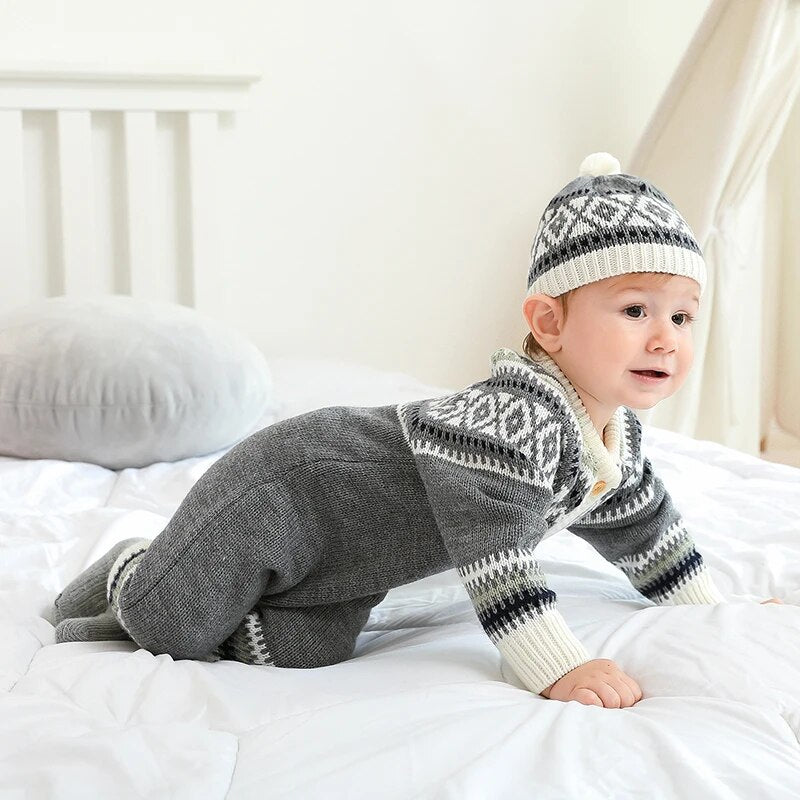 Cozy Winter Baby Romper Boys Clothing Baby Boujee 