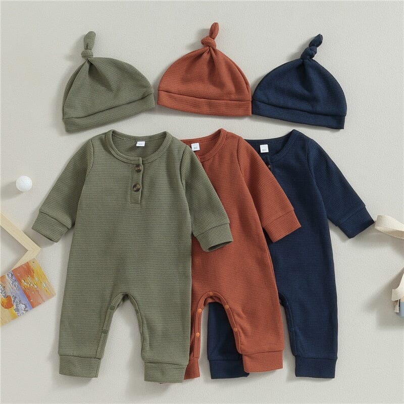 Baby Boys Romper & Hat Set Accessories + Essentials Baby Boujee 