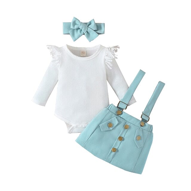 Precious Petal Dress Newborn + Infant USAdrop Blue 0-3M 