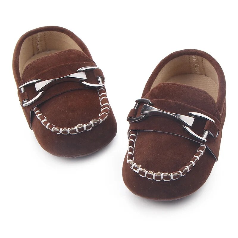 Tiny Gentleman Loafer's Shoes + Socks Baby Boujee Brown 6M 