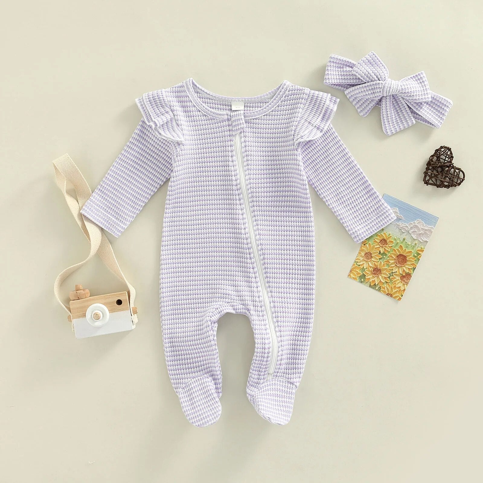 Newborn Girl's Long Sleeve Romper