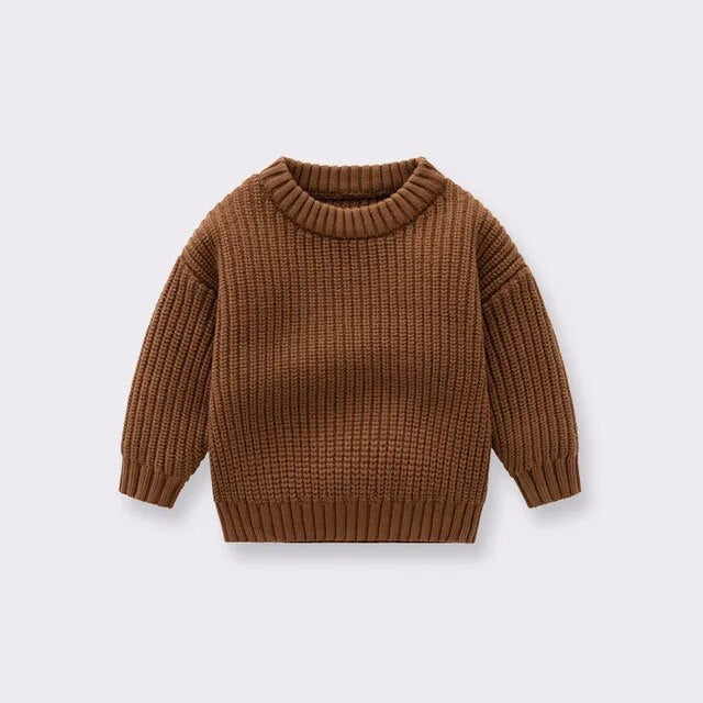 Cozy Toddler Knit Sweater Unisex Clothing Baby Boujee Coffee 6M 