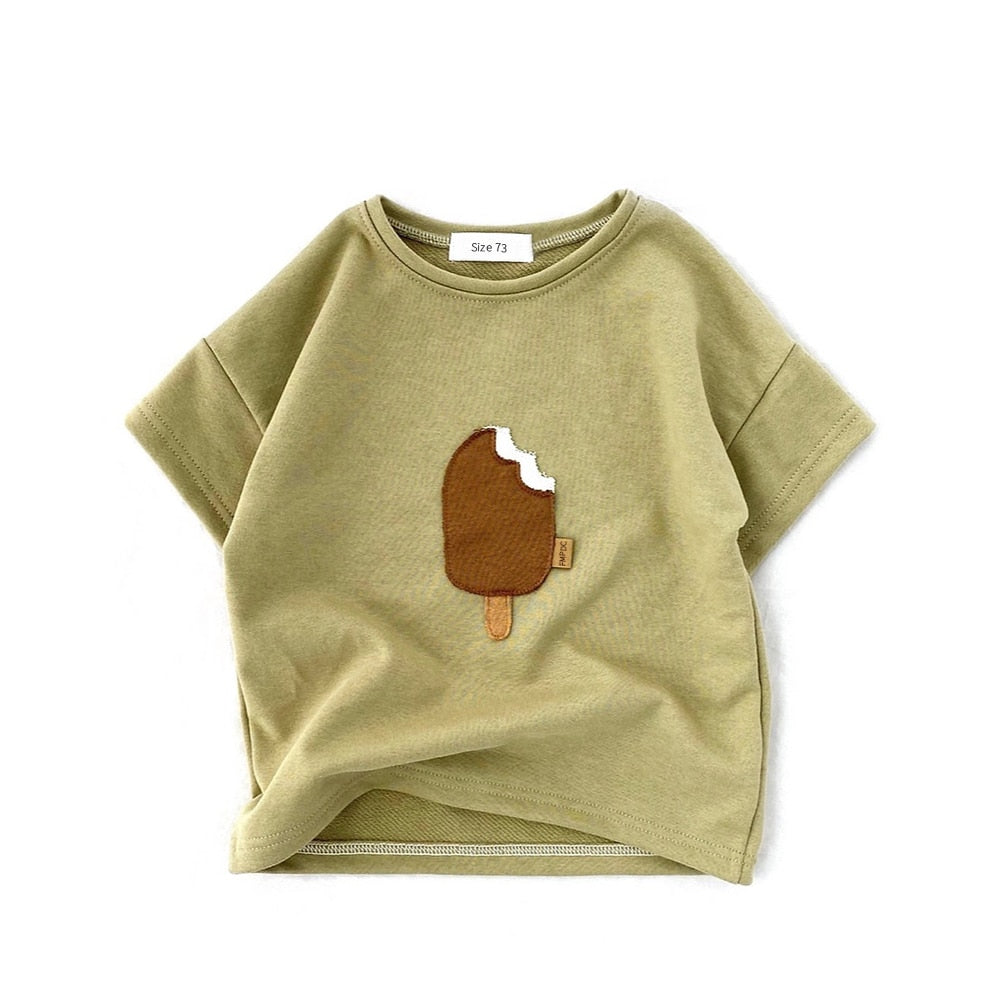 Sweet Ice Cream Toddler Tee Boys Clothing Baby Boujee Green 6M 