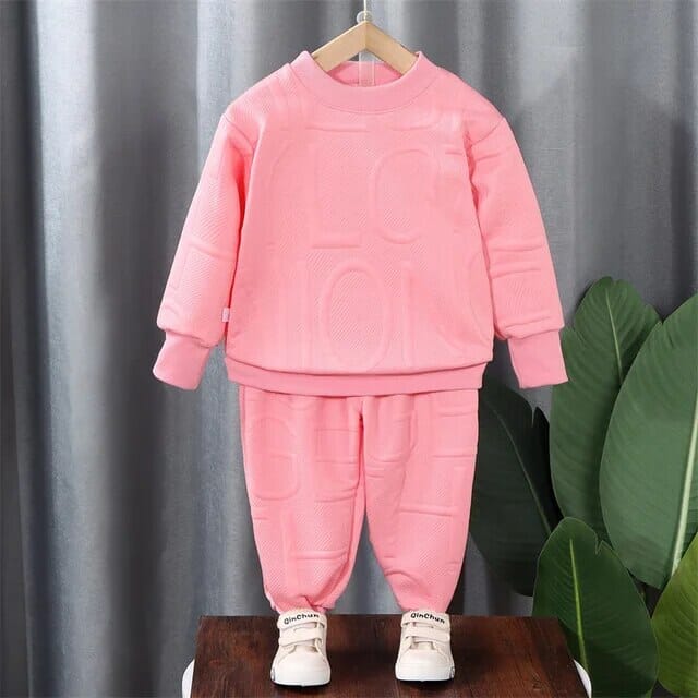 Warm Wonders Kid's Cozy Outfit Boys Clothing Baby Boujee Pink 2Y 