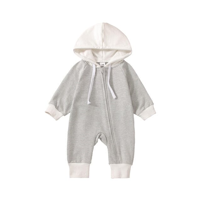 Cuddles Hooded Jumpsuit USAdrop Grey 0-6M 