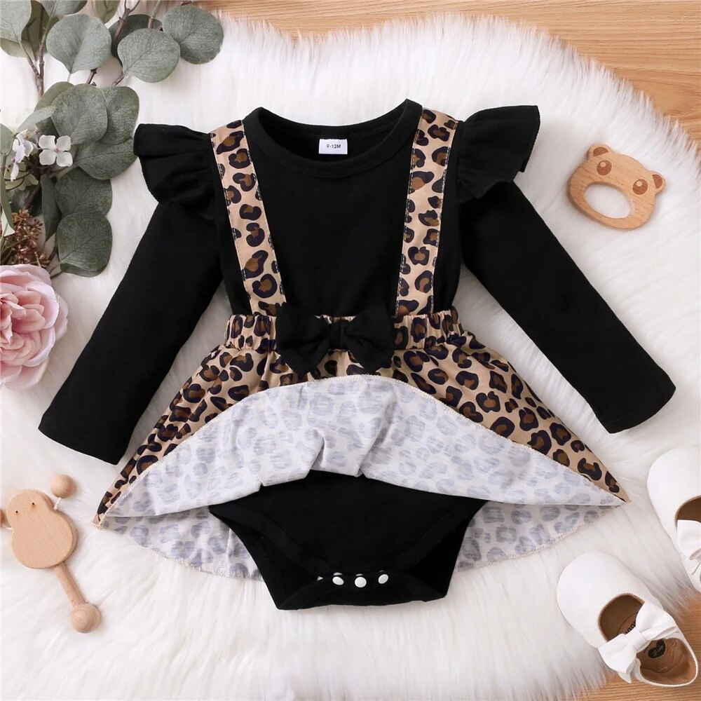 Baby Leopard Romper Dress Girls Clothing Baby Boujee 