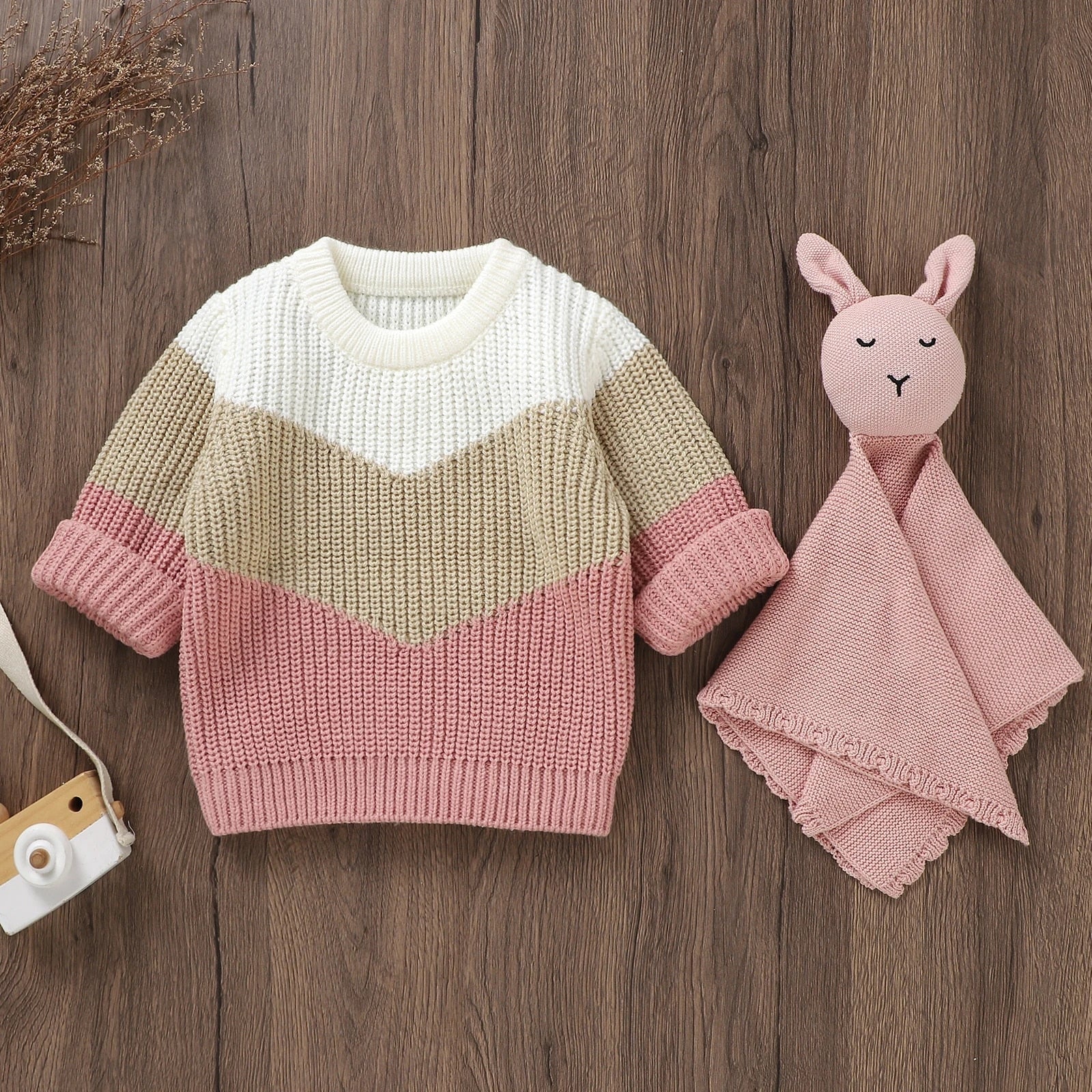 Cozy Patchwork Toddler Sweaters