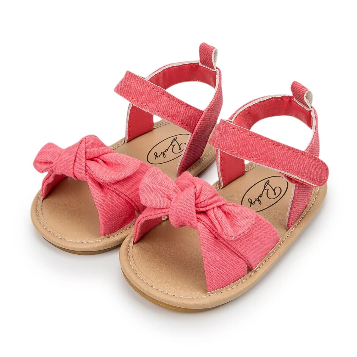 Bow Bliss Baby Sandals Shoes + Socks Baby Boujee Rose Red 0-6M 