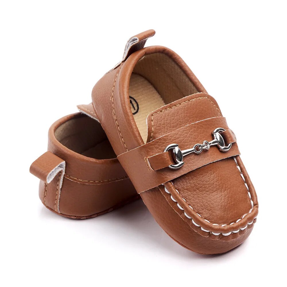 Baby's First Leather Walkers Shoes + Socks Baby Boujee Tan 6M 