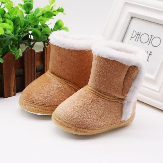 Deluxe Boots Shoes + Socks USAdrop Tan 0-6M: 4.52" (11.5cm) 