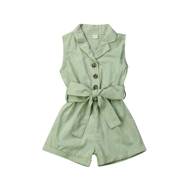 Beach Breeze Jumpsuit Girls Clothing Baby Boujee Khaki Green 2T 