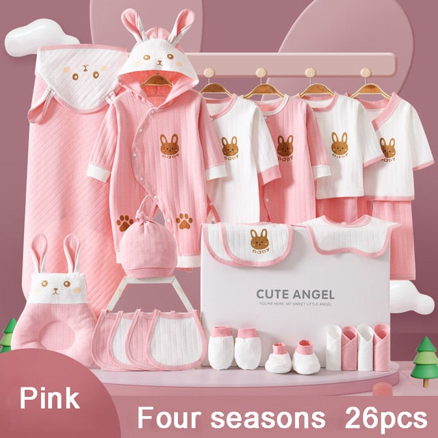 Baby Boujee Gift Set Newborn + Infant Baby Boujee Pink x 26pcs 0-3M 