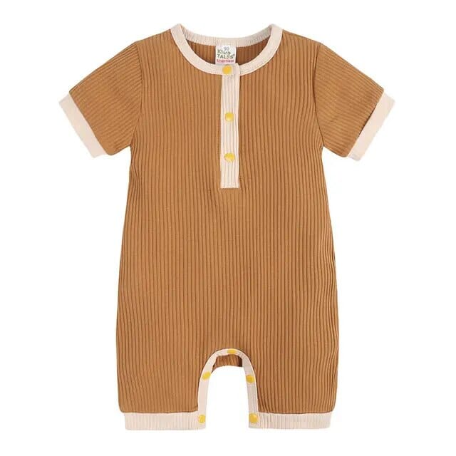 Summer Cotton Infant Romper Unisex Clothing Baby Boujee Khaki Brown 3M 