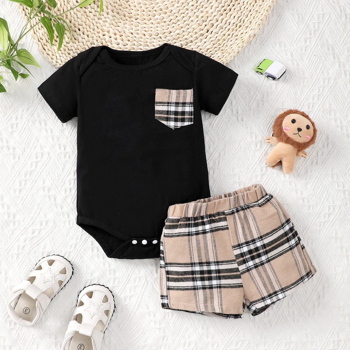 Baby Sunshine Set Unisex Clothing Baby Boujee Black 6M 