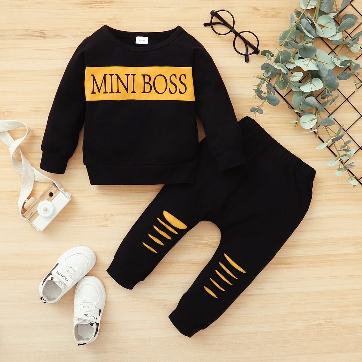 Mini Boss Pant Set 2.0 Newborn + Infant Baby Boujee 0-3M 