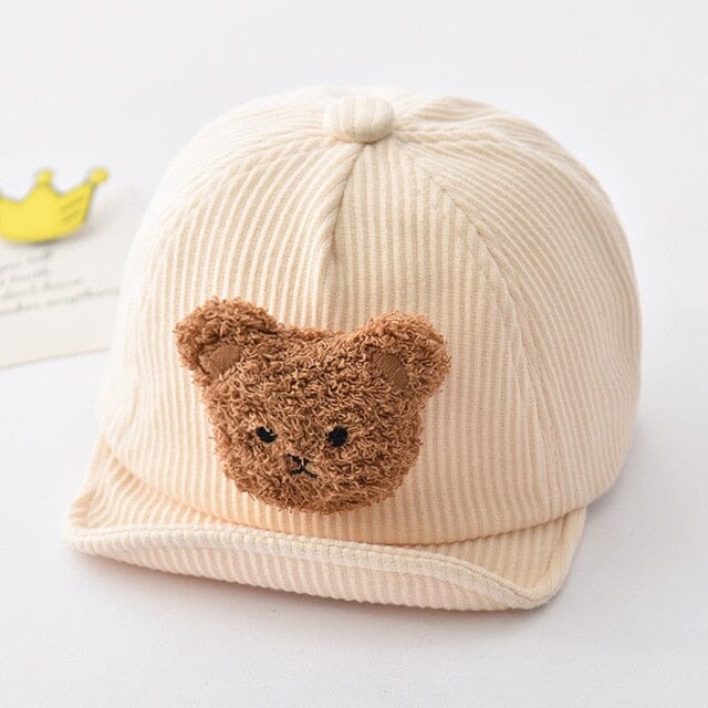 Bear Baseball Cap Accessories + Essentials Baby Boujee Beige 