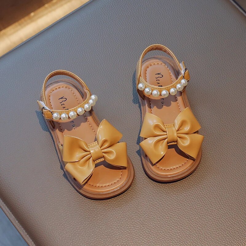 Pearl Bow Sweet Kids Sandals