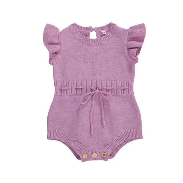 Autumn Whimsy Ruffle Romper Girls Clothing Baby Boujee Lavender 0-6M 