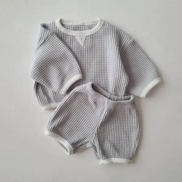 Sweet Waffle Tots Girls Clothing Baby Boujee Grey 3-6M 