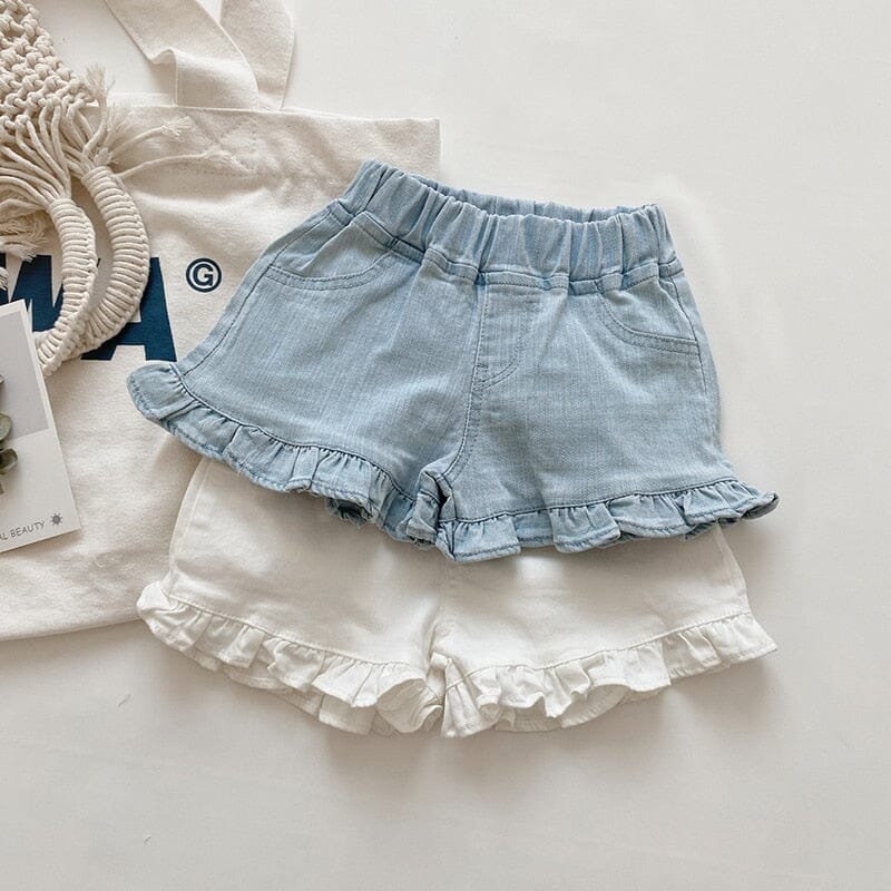 Fringe Denim Shorts Girls Clothing Baby Boujee 