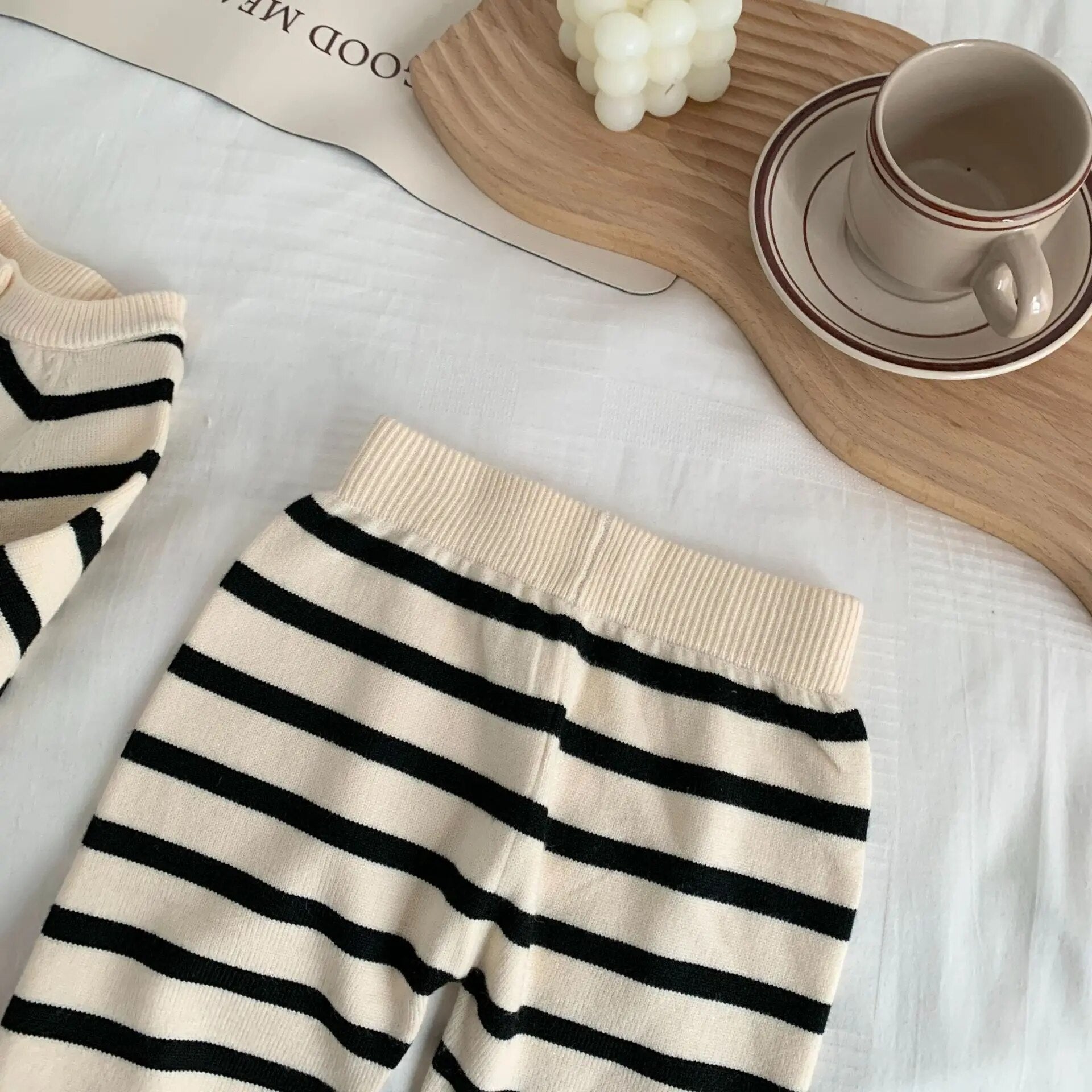 Striped Knit Toddler Set Unisex Clothing Baby Boujee 