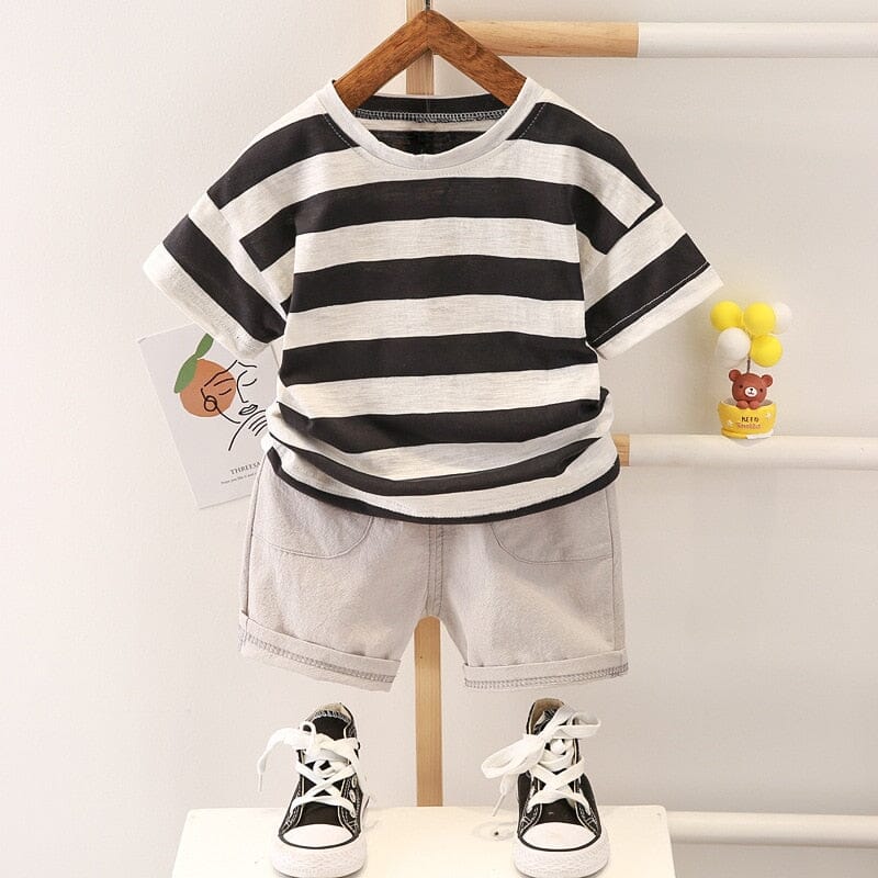 Classic Lines Combo Boys Clothing Baby Boujee Black 9-12M 