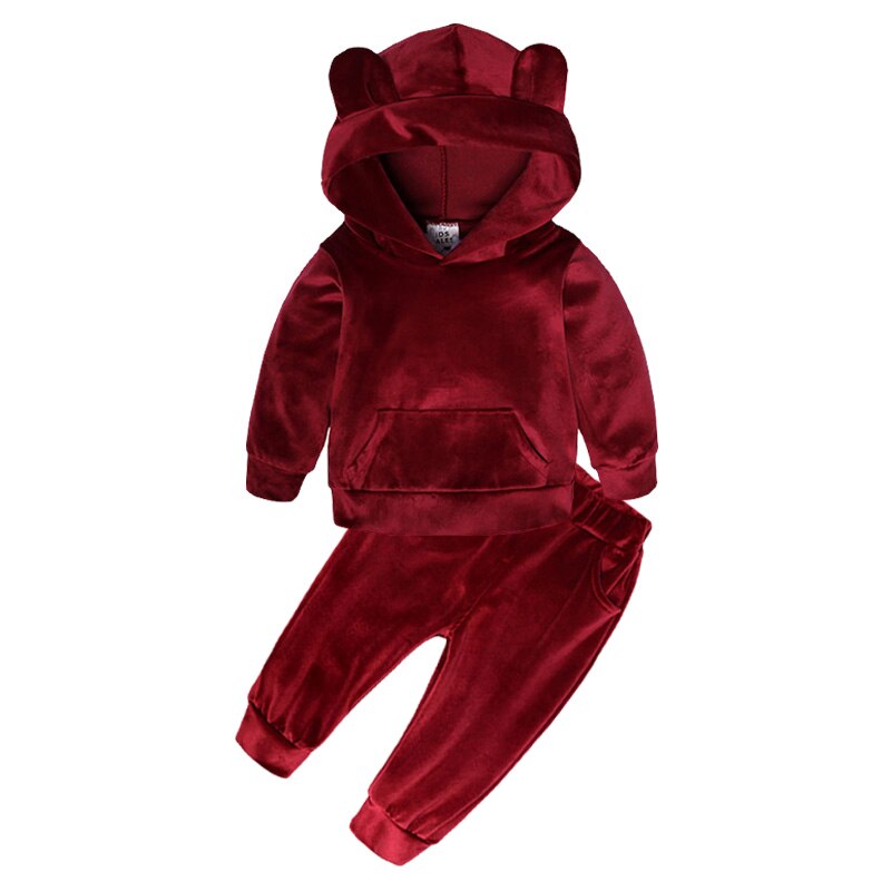 Velvet Dream Tracksuit Set Unisex Clothing Baby Boujee Red 6-12M 