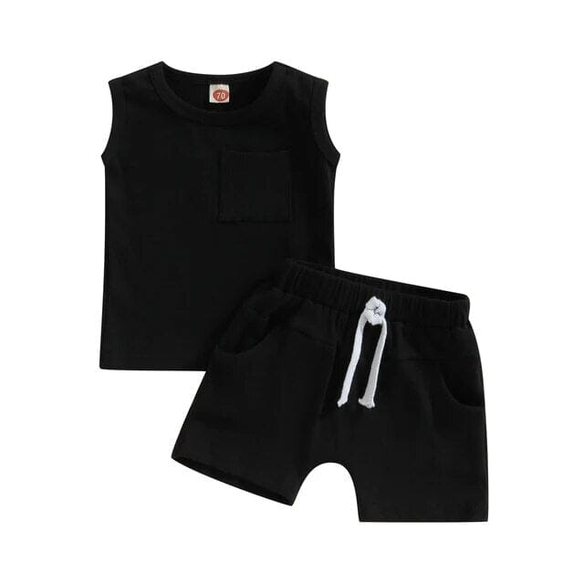 Tiny Treasures Knit Ensemble Boys Clothing Baby Boujee Black 0-6M 